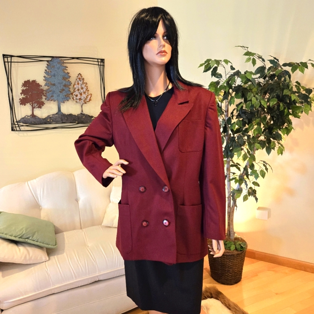 Harve Bernard Double-Breasted Rust Color Woman's … - image 4